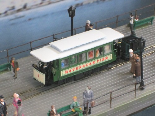 Completed tram and battery trailer